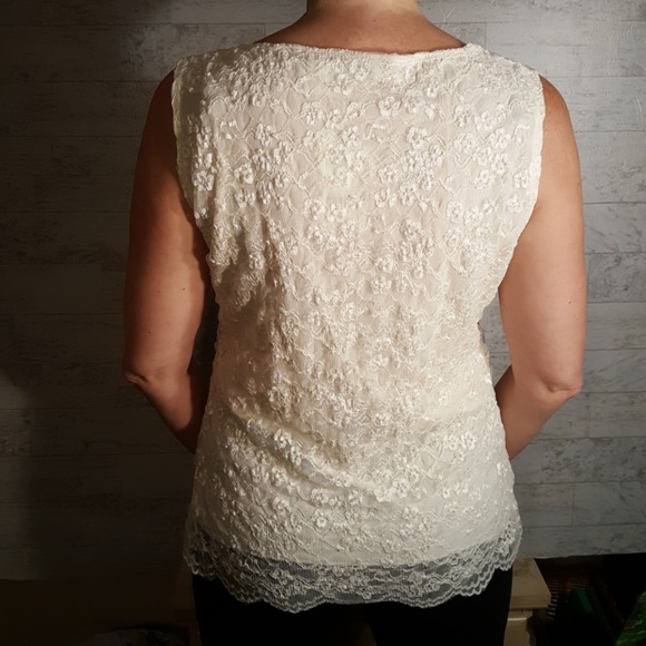 East 5th * Blouse w/ lace overlay * New w/ Tag - Picture 4 of 4